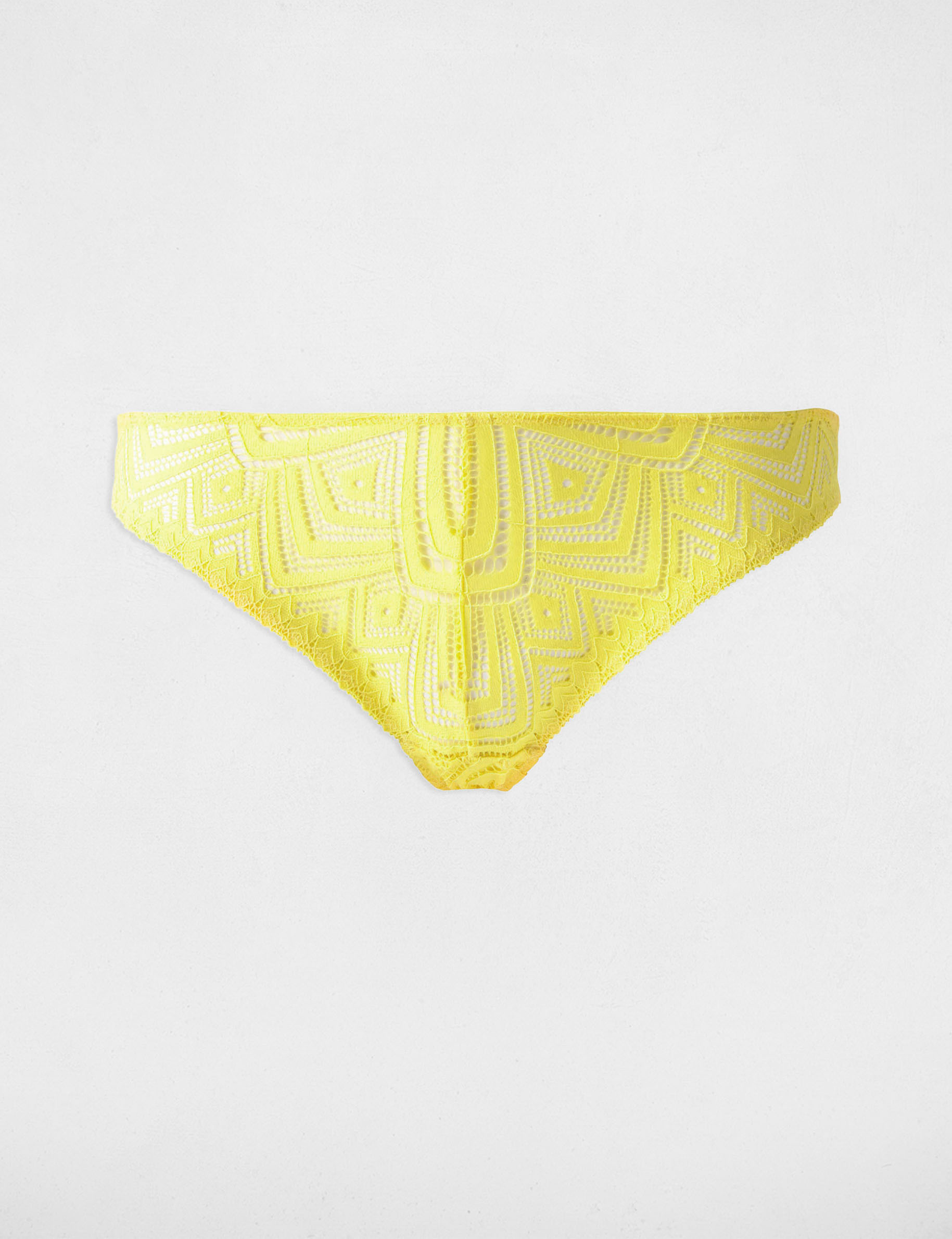 Panties & calzones de encaje de color amarillo para mujer