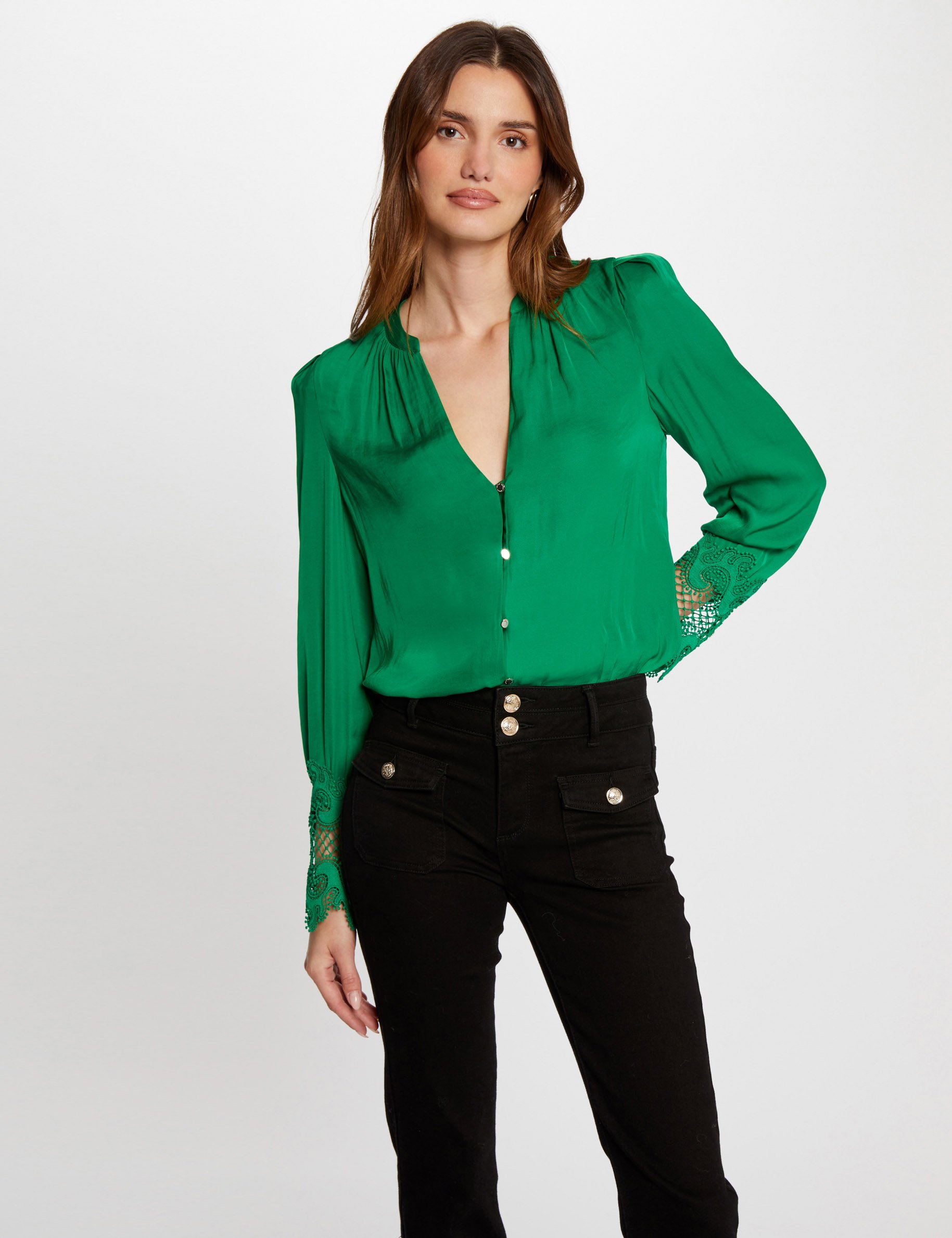 Camisa verde de vestir online